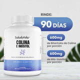 Colina E Inositol 1200mg por porción (2 cápsulas)