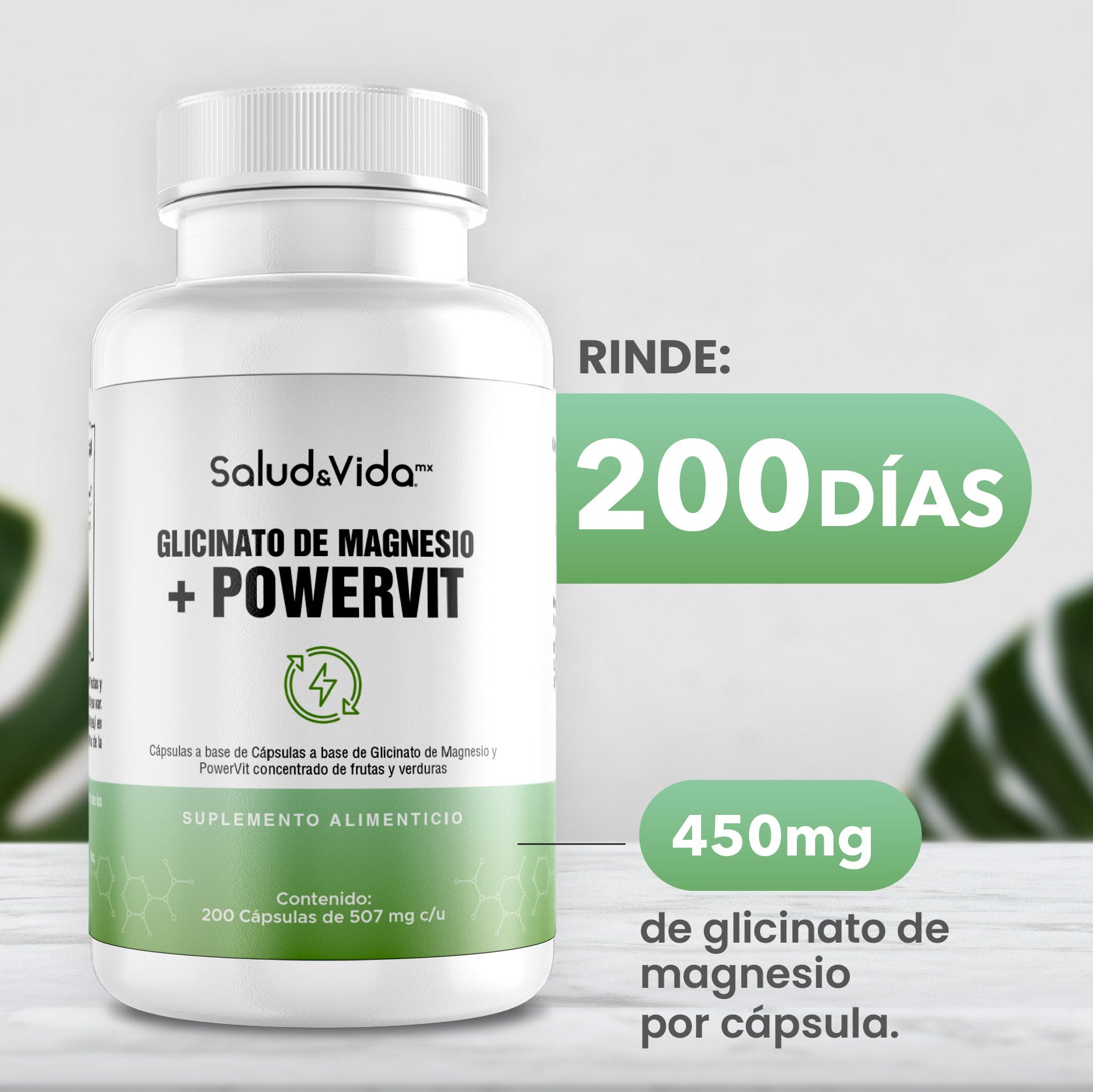 Glicinato De Magnesio 450mg