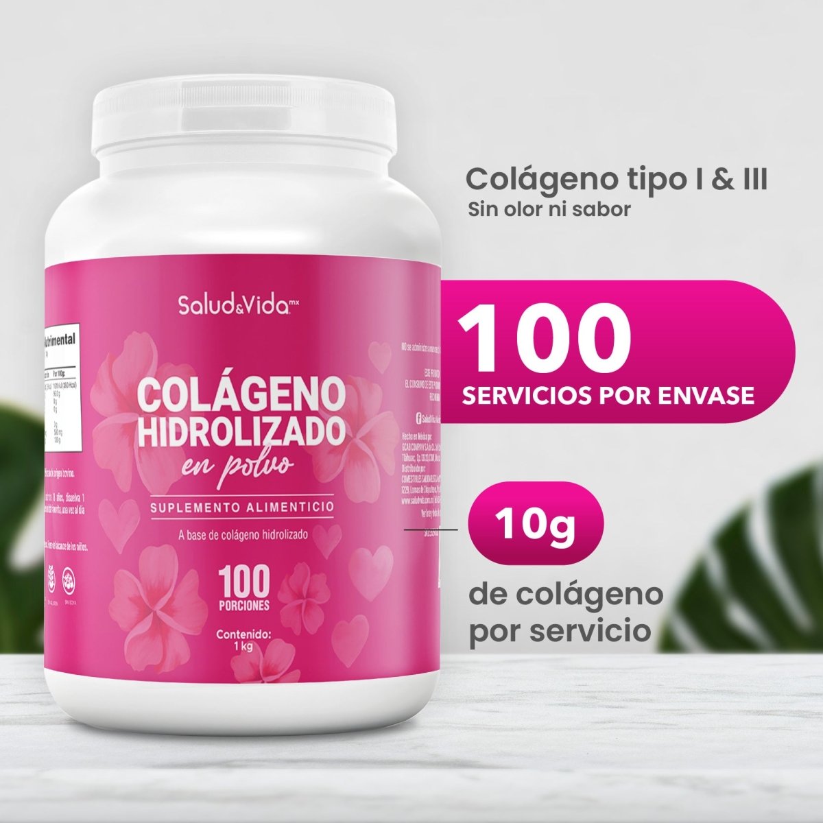 Colágeno Hidrolizado 1 Kilogramo en polvo - SaludVida México