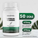 L-Citrulina con Arginina 100 Cápsulas 500mg - SaludVida México